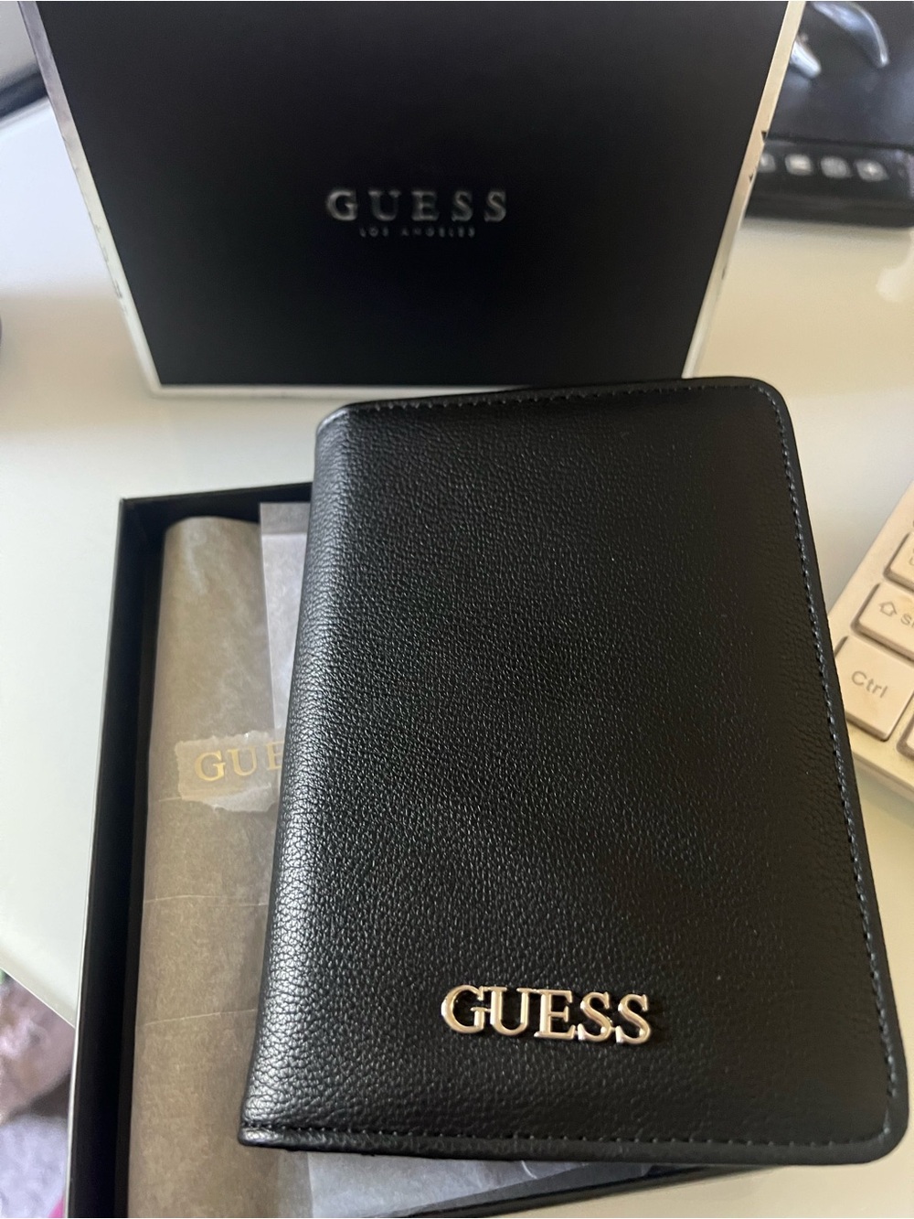 GUESS Black Leather Card holder